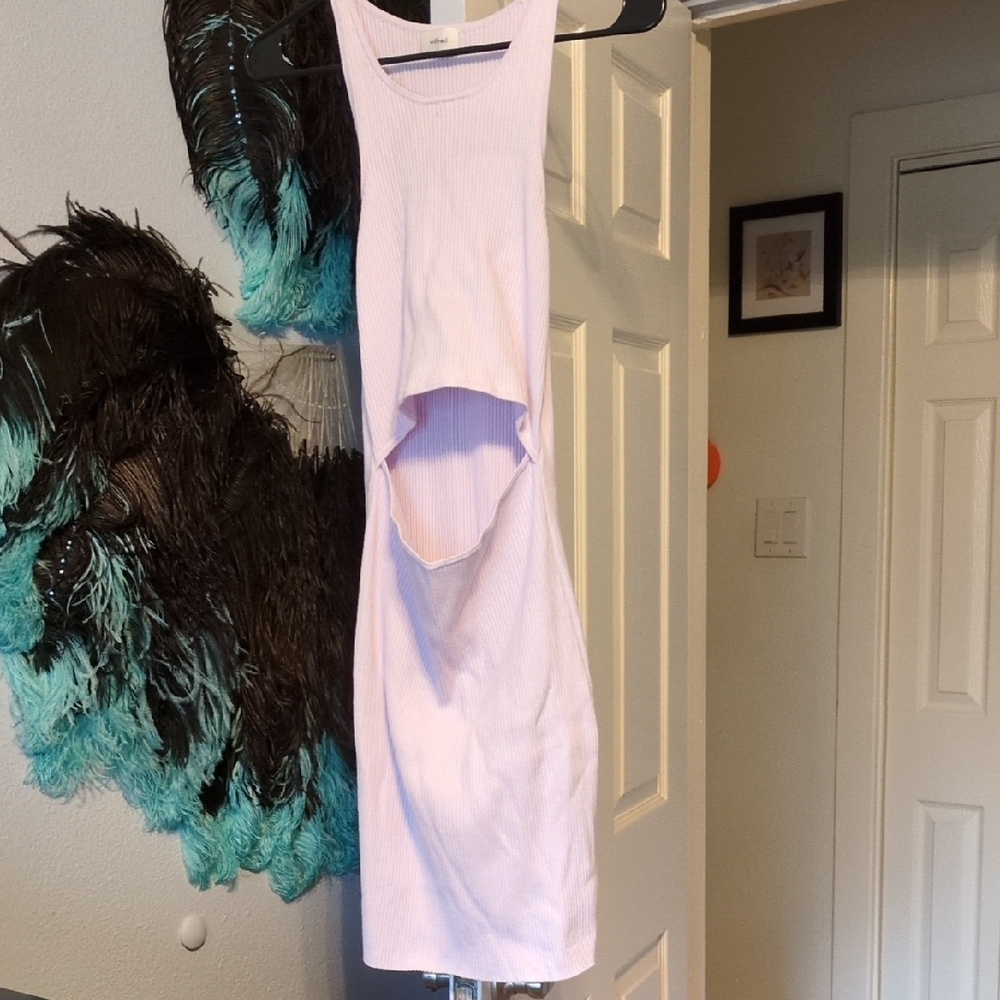 Wilfred Cut-Out Knit Tank Mini Dress